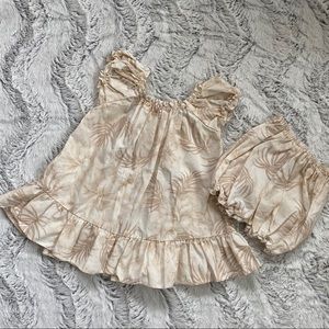 Hawaiian Print Dress + Bloomers - size: 6-12mo